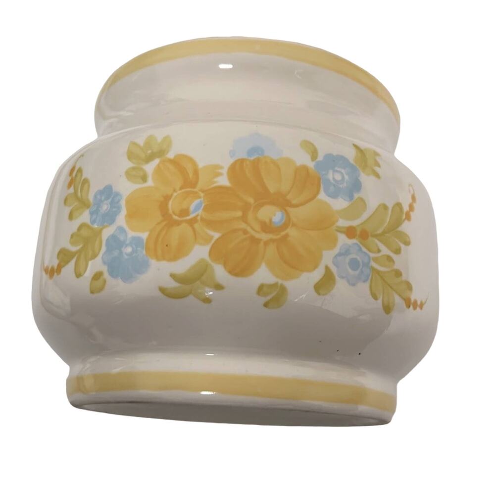 Vintage Pfaltzgraff Ceramic Planter Vase Utensil Holder by FTD Cottagecore 80s